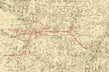 Map Illustrating the Movements for the Relief of Kimberley and the Capture of Bloemfontein 1900. Creator: Unknown
