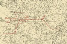Map Illustrating the Movements for the Relief of Kimberley and the Capture of Bloemfontein 1900. Creator: Unknown
