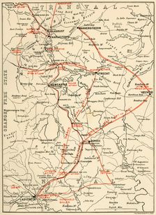 Map Illustrating General Buller's Campaign in Natal - May-June 1900 1901. Creator: Unknown