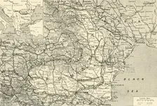 Map Indicating the Area of the Rumanian Campaign 1917. Creator: Unknown