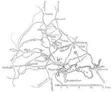 Map - Seat of the Schleswig-Holstein War, 1850. Creator: Unknown