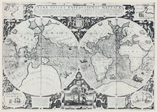 Map Showing Drake's Voyage of Circumnavigation (1577-1580) 1923. Creator: Unknown