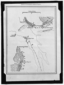 Map showing Fort Sumter and Fort Moultrie, between 1909 and 1914. Creator: Harris & Ewing