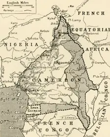 Map Showing the German Cameroon Colony 1916. Creator: Unknown
