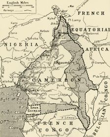 Map Showing the German Cameroon Colony 1916. Creator: Unknown