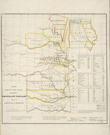 Map showing the lands assigned to emigrant Indians west of Arkansas and Missouri, 1836. Creator: Topographical Bureau