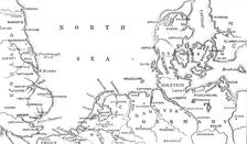 Map showing the position of Heligoland, 1890. Creator: Unknown