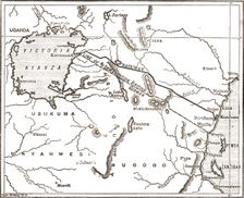'Map showing the Proposed Route of the British East African Company's Railway 1890. Creator: Unknown