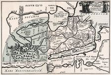 Map showing the supposed location of Paradise