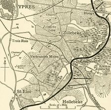 Map showing the Scene of the German Attacks...First World War, February 1916, (c1920). Creator: Unknown