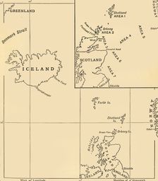 Map showing the Scope of the Operations of the 10th Cruiser Squadron ..1916, (c1920). Creator: Unknown