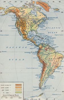 Map - The Continent of America 1916