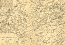 Map to Illustrate Operations in the East of France 1870-71 c1872. Creator: R. Walker