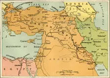 Map to Illustrate the Mesopotamian Expedition 1919. Creator: George Philip & Son Ltd