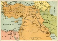 Map to Illustrate the Mesopotamian Expedition 1919. Creator: George Philip & Son Ltd