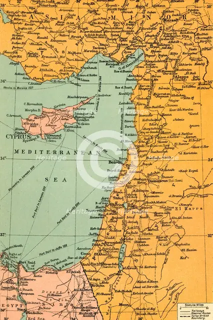 'Map To Illustrate The Campaign in Palestine', 1919. Creator: London Geographical Institute.