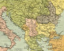 Map To Illustrate the Eastern Battle Fronts 1919. Creator: George Philip & Son Ltd