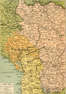 Map To Illustrate the Serbian Retreat 1919. Creator: George Philip & Son Ltd