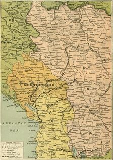 Map To Illustrate the Serbian Retreat 1919. Creator: George Philip & Son Ltd