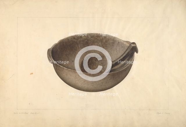 Maple Butter Bowl, 1935/1942. Creator: Clyde L. Cheney.
