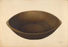 Maple Mixing Bowl, 1935/1942. Creator: John Cutting