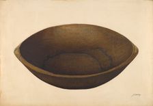 Maple Mixing Bowl, 1935/1942. Creator: John Cutting