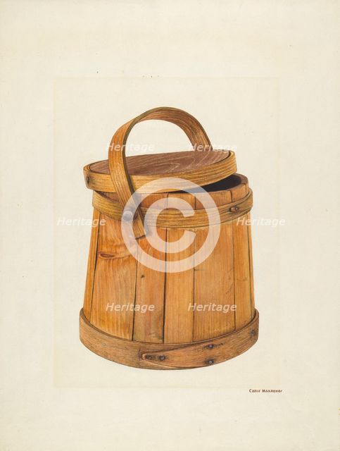 Maple Sugar Bucket, c. 1940. Creator: Chris Makrenos.
