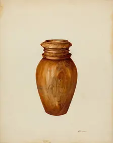 Maple Vase, c. 1938. Creator: Peter Connin
