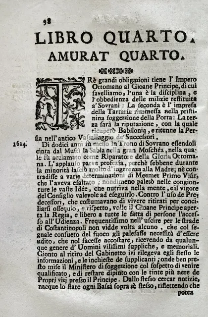 "Mappamondo Istorico", Volume VI, Part II: Life of the Ottoman Emperors, 1722.  Creator: Antonio Foresti.