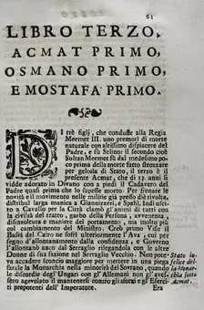 "Mappamondo Istorico", Volume VI, Part II: Life of the Ottoman Emperors, 1722. Creator: Antonio Foresti