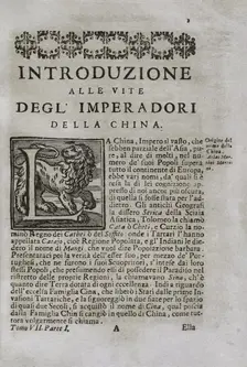 "Mappamondo Istorico", Volume VII, Part I: Life of the emperors of China, 1718. Creator: Antonio Foresti