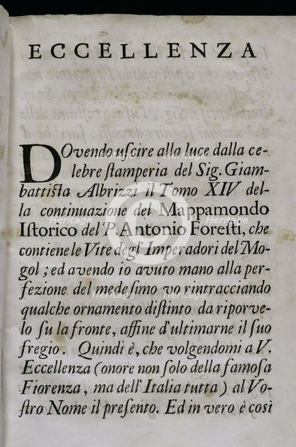 "Mappamondo Istorico", Volume VIII, Mughal Empire, 1733.  Creator: Antonio Foresti.