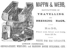 Mappin & Webb - Manufacturers of Travelling and Dressing Bags, 1883. Creator: Unknown