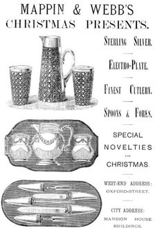 Mappin & Webb's Christmas Presents, 1883. Creator: Unknown