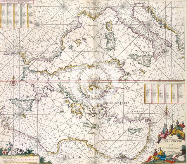 Maps of the Mediterranean, 1682. Creator: Joannes van Keulen.