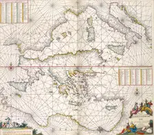 Maps of the Mediterranean, 1682. Creator: Joannes van Keulen