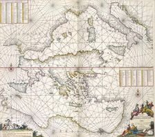 Maps of the Mediterranean, 1682. Creator: Joannes van Keulen