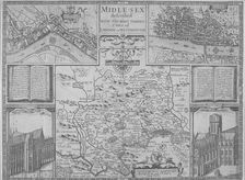 Maps of London, 1610. Artist: Anon