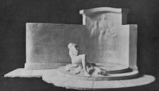 Maquette d'un monument aux prisonniers morts en captivite, execute au camp de..., 1916. Creator: Unknown