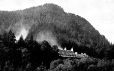 Mar Lodge, Braemar, destroyed by fire on June 14, 1895. Creator: George Washington Wilson