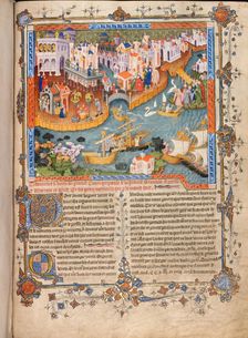 Marco Polo’s departure from Venice in 1271 (From Marco Polo’s Travels), ca 1400. Artist: Anonymous