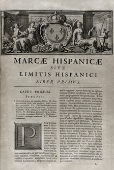 "Marca Hispanica sive limes hispanicus" - first book, 1688. Creator: Pierre de Marca