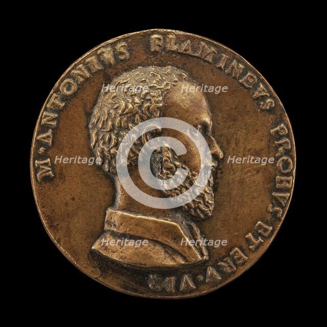 Marcantonio Flaminio, 1498-1550, poet [obverse], 1520s. Creator: Giulio della Torre.