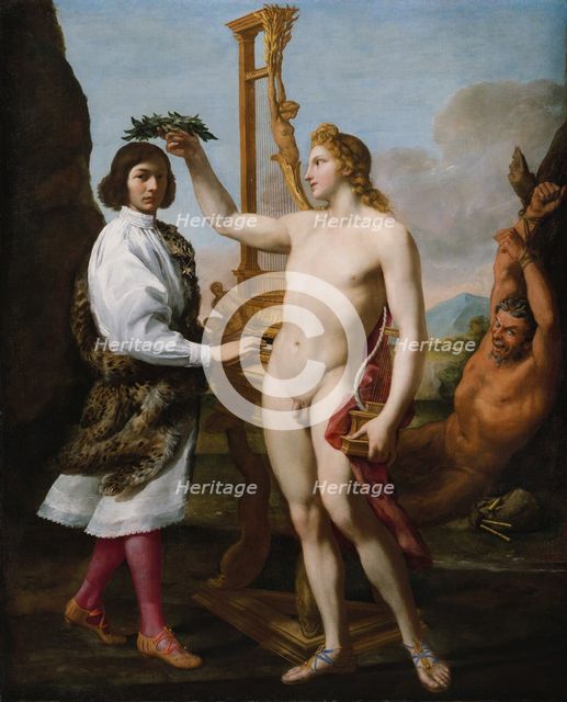 Marcantonio Pasqualini (1614-1691) Crowned by Apollo, 1641. Creator: Andrea Sacchi.