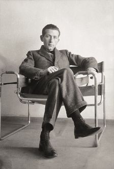 Marcel Breuer in the Wassily chair, 1926