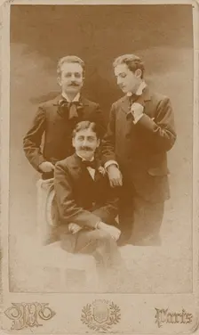 Marcel Proust, Lucien Daudet and Robert de Flers, 1896. Creator: Wegener, Otto (1849-1924)