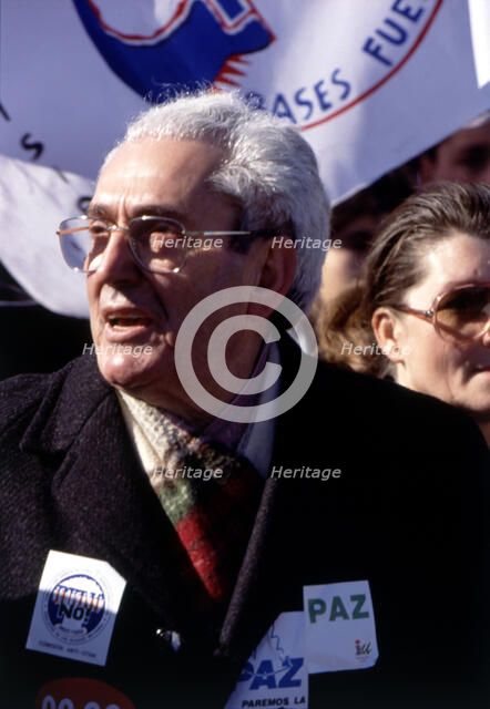 Marcelino Camacho (1918-2010), Spanish politician and syndicalist,  1991 portrait.