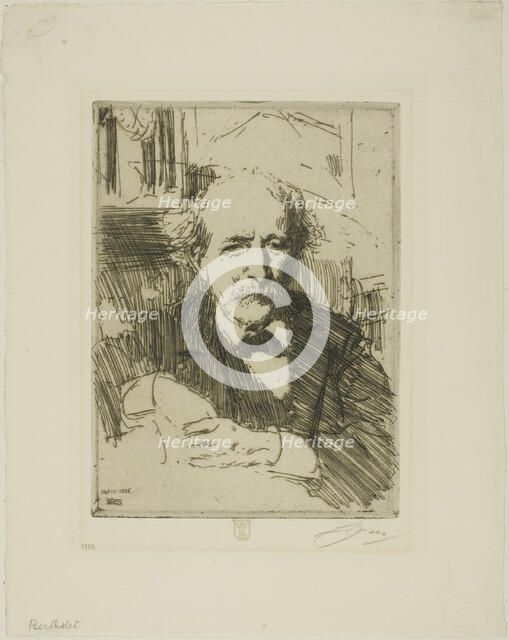 Marcellin Berthelot, 1906. Creator: Anders Leonard Zorn.