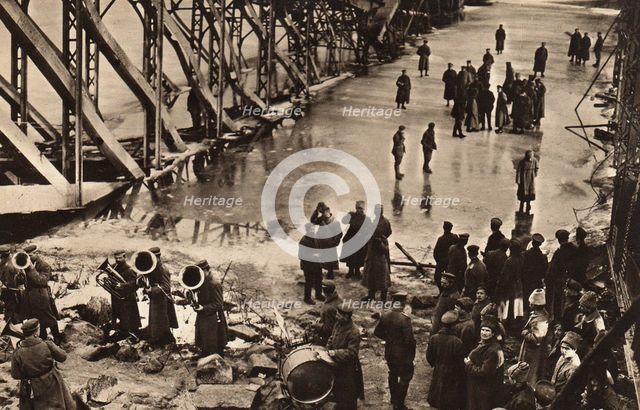 March 3, 1918 at the railway bridge over the Yaselda River, 1918.