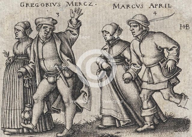 March and April, between 1546 and 1547. Creator: Sebald Beham.